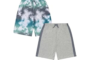 Us Angels Boys Soft Knit Lounge Pajama Shorts, Size 8-20, 2 Pack