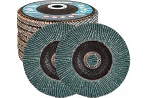 ABRAPRO 10 Pack, 6" x 7/8" Flap Discs,Arbor Size 7/8-inch,T27 Industrial Zirconia Abrasive Grinding Wheel for Metal, Wood, Stainless Steel Finishing,36/40/60/80/120 Grit