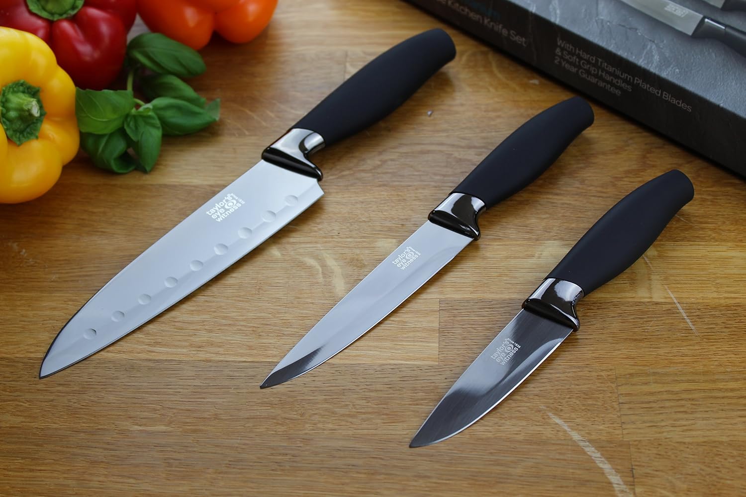 Brooklyn Range Titanium 3 Piece Knife Set, Paring, Utility and Japanese Santoku Knives - Image 5