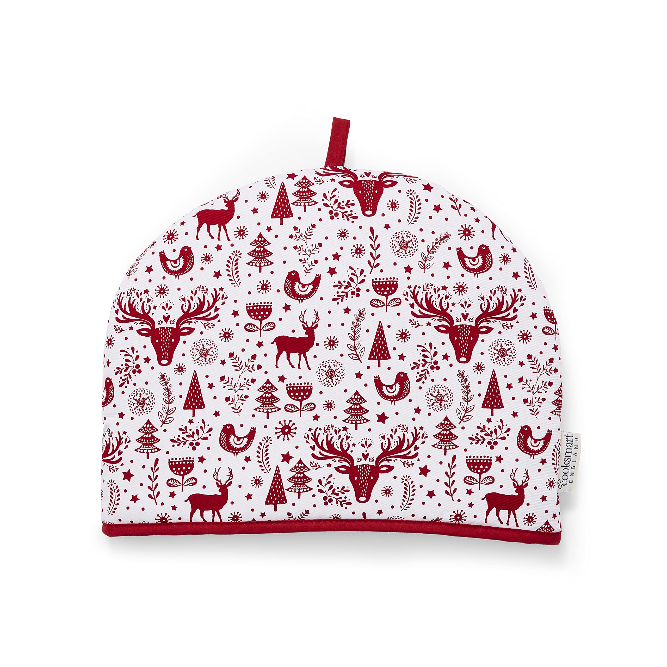 Cooksmart British Designed Christmas Tea Cosy | Xmas Teapot Warmer Suitable For Small, Medium or Large Teapots | Designed by British Designers in the UK - A Nordic Christmas