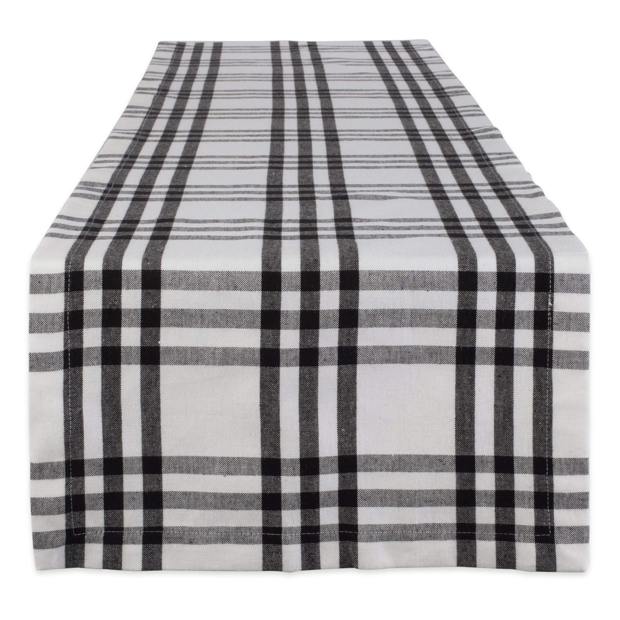 DII Stylish Décor for Family, Dinner Parties, Weddings & Everyday Use, Cotton, Black, Table Runner, 14x72
