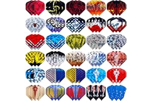 Deetenks 90PCS Dart Flights Dart Flights Replacement Feather Tail Wing for Soft Tip Steel Tip Darts
