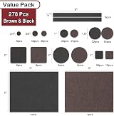 Yelanon Felt Furniture Pads 278 Pcs Self Adhesive Chair Leg Floor Protectors view 3