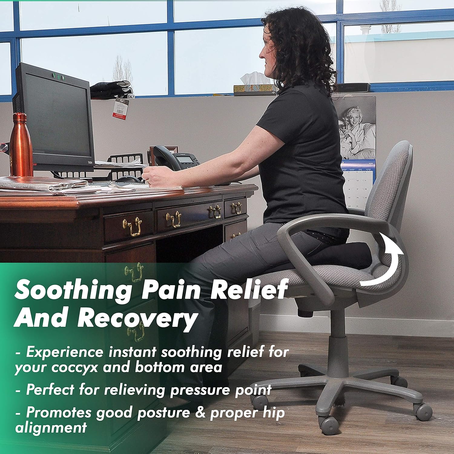Donut Pillow for Tailbone Pain - Tailbone Pain Relief Cushion for Back and Sciatica Relief, Surgery Recovery, Pregnancy Support - Coccyx Cushion & Memory Foam Seat Cushion to Relieve Chair Pressure: Home & Kitchen