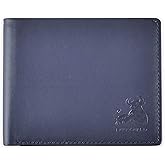 Mens RFID Blocking Bifold Wallet Napa Top Grain Leather, Secure and Durable Extra Capacity Billfold with 11 Credit Cards & Flip Up ID in Storm Cloud Blue with Tight Stitching, Quick Thumb Push Access