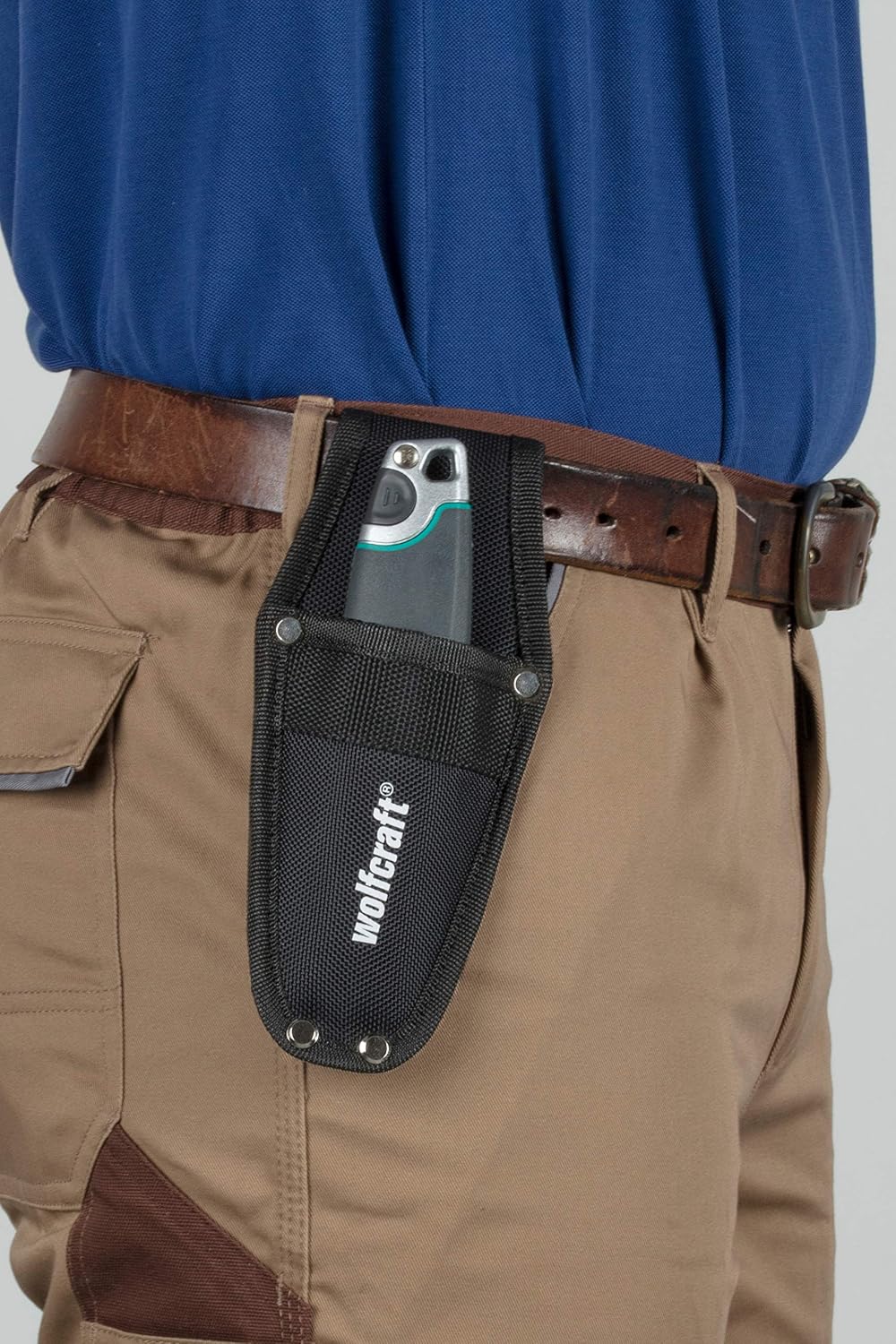 wolfcraft Knife Holster I 4281000 I for Carrying a Knife on a Belt - Durable, Versatile Holder for Knife Sizes - Image 4