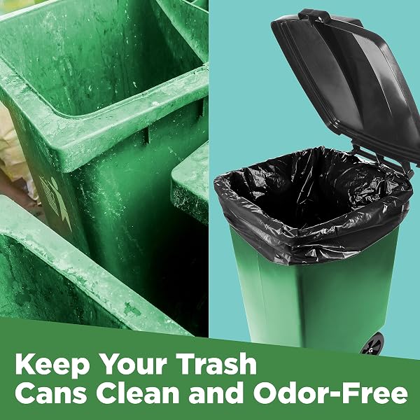 TOUGHBAG 95-96 GALLON EXTRA-LARGE TRASH BAGS, 61X68” BLACK GARBAGE BAGS, 1.2 MIL THICK (25 COUNT), HEAVY-DUTY OUTDOOR 95 GALLON TRASH BAGS – FOR STORAGE, CUSTODIAL, LANDSCAPE – MADE IN USA