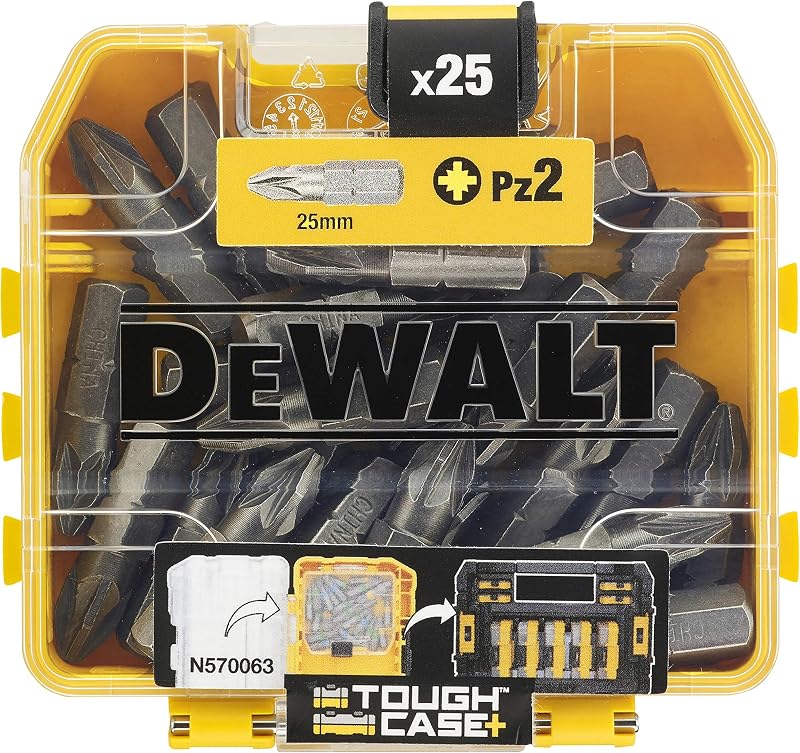 DEWALT PZ2 25 Piece Screwdriver Bit Set Tic Tac Box DT71521-QZ Extra Hard
