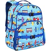 Wildkin ECO rPET 15-inch Kids Backpack – Sustainable, Padded, Adjustable – Trains, Planes & Trucks