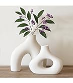 Amazon.com: Carrot's Den Donut Vase, Set of 2 - White Large