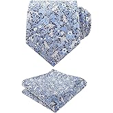 Alizeal Mens 3.15'' Flower Tie with Floral Handky Set