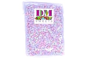 DM SWEETS Assorted Dehydrated Marshmallow Bits - 8 oz of Fresh Mini Rainbow Multicolor Dehydrated Marshmallows