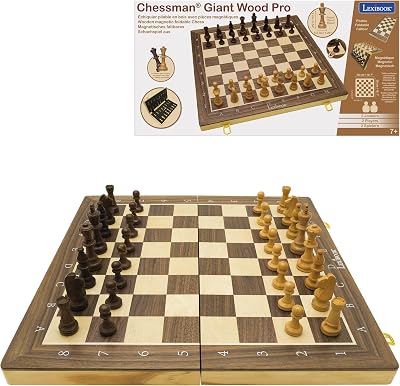 Lexibook Chessman Giant Wood Pro Chess Set CGM1000 Magnetic Board