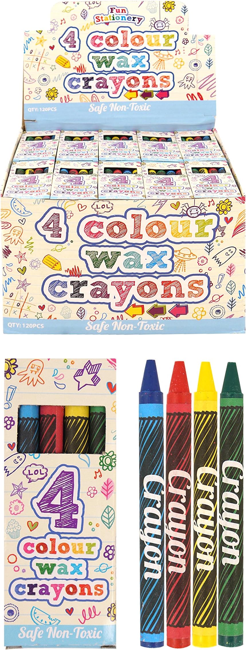 Henbrandt Mini Wax Crayon Packs 25 Packs Party Favors Loot Bags Classroom