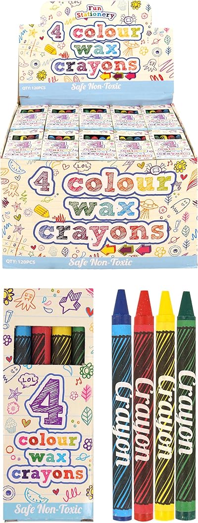 Henbrandt Mini Wax Crayon Packs 25 Packs Party Favors Loot Bags Classroom