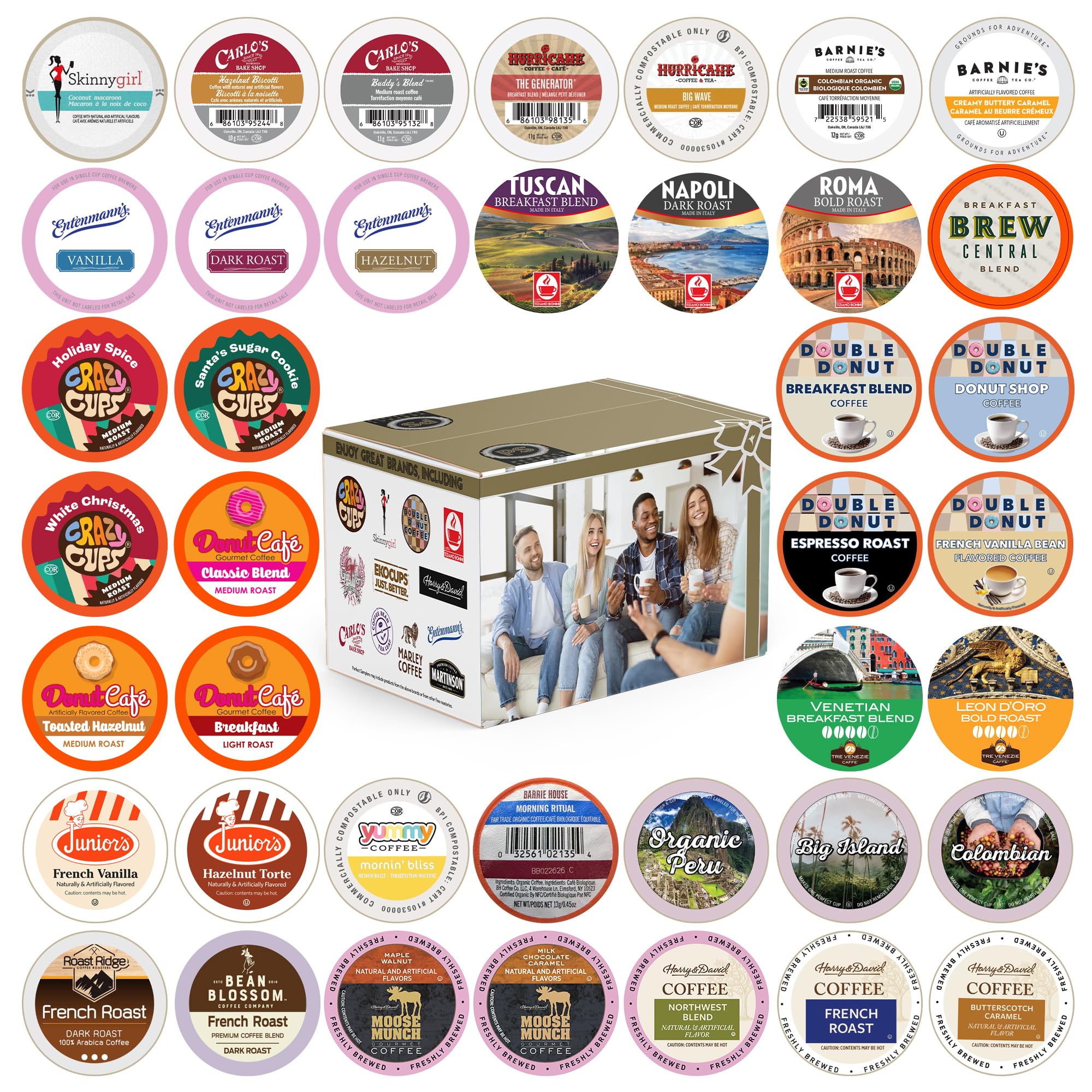 Coffee Pods Variety Pack Sampler, Coffee Lovers Single-Serve Capsules ...