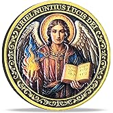 Strugglejewelry Archangel Uriel Coin - Spiritual Guidance Medallion with Light & Wisdom Symbol, Protective Angelic Token for Clarity & Peace