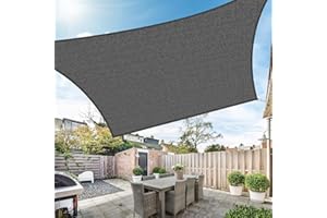 Duerer Sun Shade Sail Canopy 12' x 16' Rectangle, 95% UV Block, Permeable 185GSM Sail Shade Cover for Patio, Garden, Pergola,
