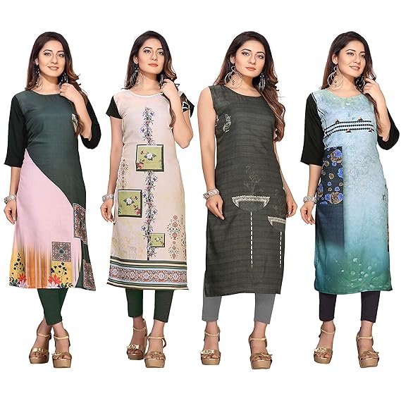 Crepe Straight Kurtis for Women's