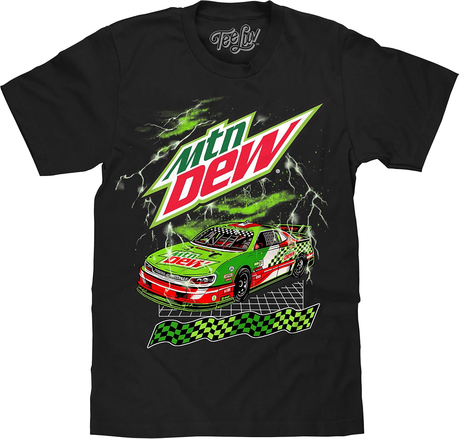 Tee Luv MTN Dew Racecar TShirt Mountain Dew Racing Shirt