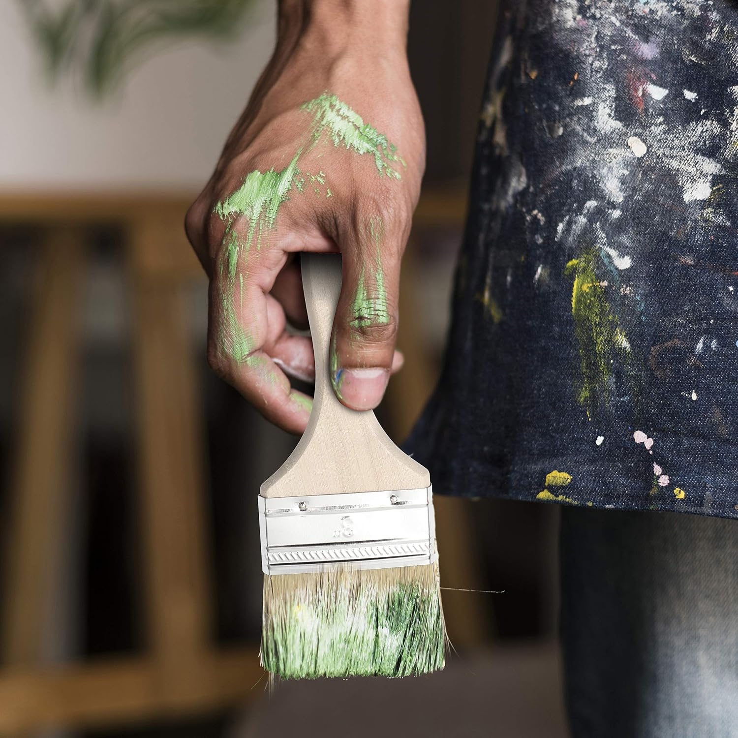 Kurtzy 12 Pack of Paint Brushes, Brush Head 76.2mm (3 inches) & Overall Brush Size 20cm (7.87 inches) - Image 5