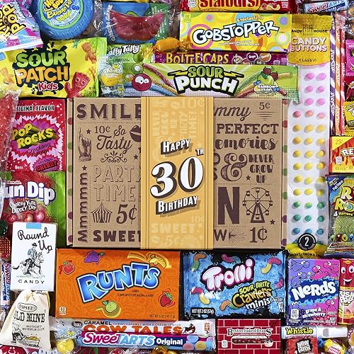 Vintage Candy Co. 30th Birthday Retro Candy Gift Basket - 1995 Party ...