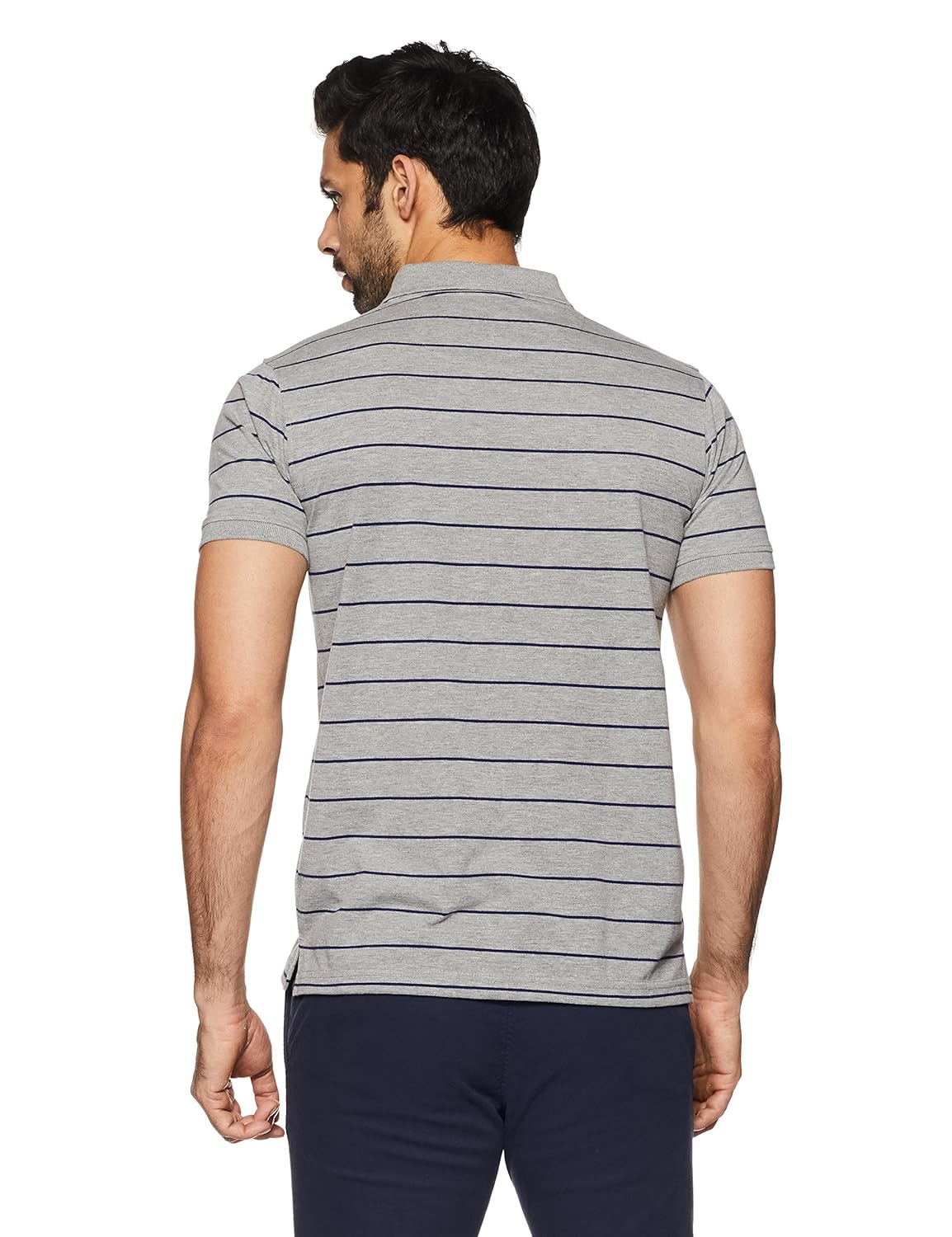 get in men's striped regular fit polo