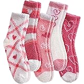 SDBING Fuzzy Socks for Women Soft Fluffy Home Sleeping Socks Cozy Warm Slipper Socks 6 or 5 Pairs