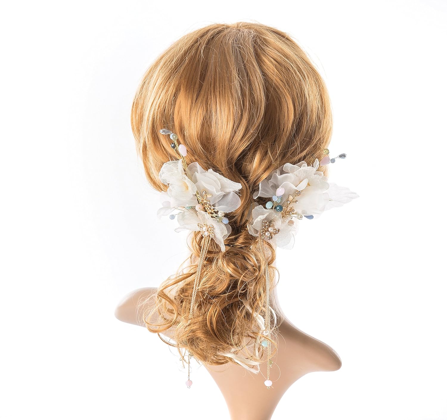 Amazon Com Bridal Crystal Hair Pins Botanical Crystal Bridal