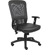 Boss Office Products B580 Boss Web Chair, Black/Black, High-Back