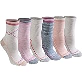 Dickies Women's Dri-Tech Advanced Moisture Wicking Mid-Crew Socks, Available in M-L (6, 12 Pairs)