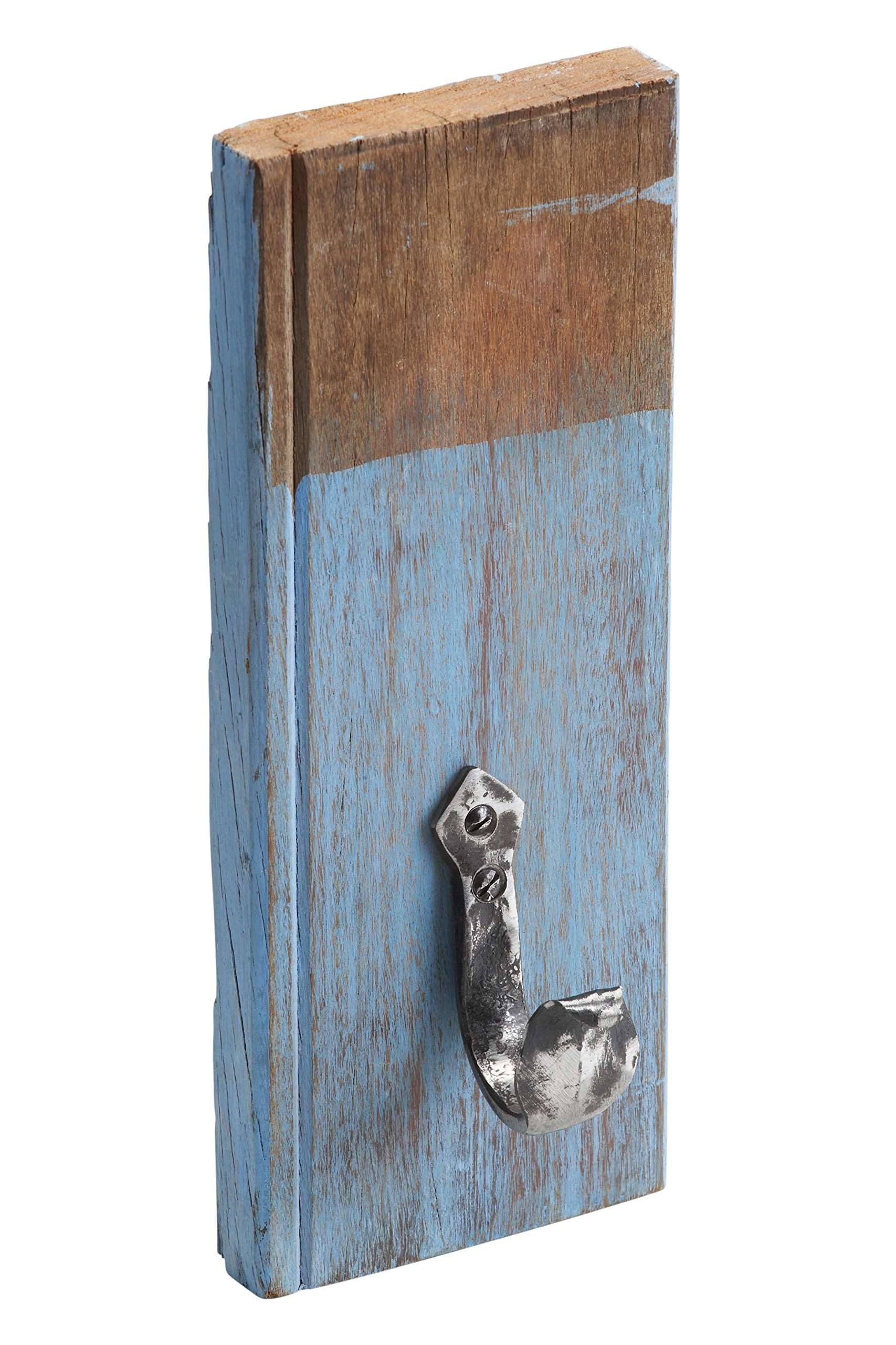 Metafranc 261807 Vintage Wall Hook 255 x 105 mm Natural Wood Blue