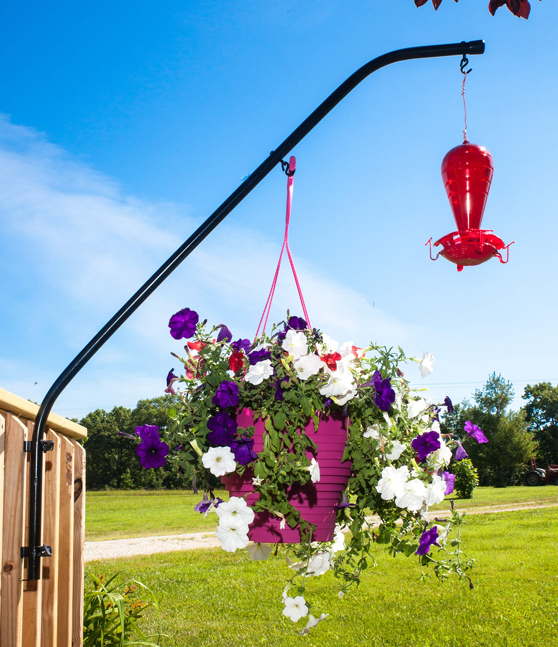 Strongest Extended Reach 60 Double Hook Swinging Bird Feeder Pole