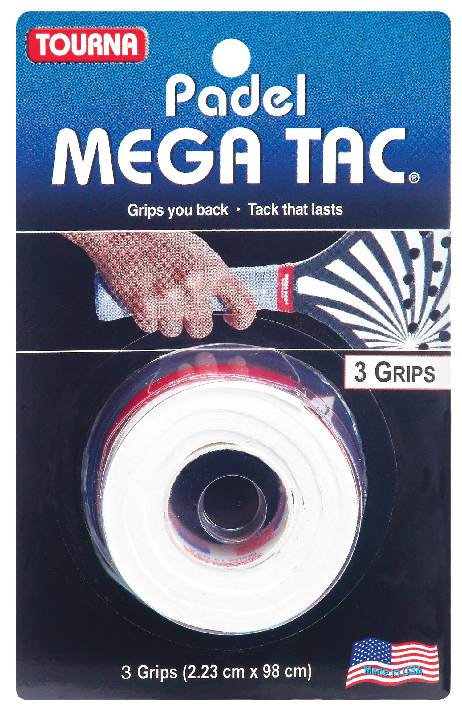 Tourna Padel Mega Tac 3 Pack White