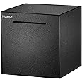 Piggy Bank for Adults,Safe Piggy Bank Made of Stainless Steel,Can Only Save The Piggy Bank That Cannot be Taken Out(7.9 inch-Black)
