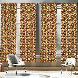 Ambesonne Geometric Window Curtains Pack of