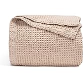 King Size Waffle Blanket - GOTS Certified, 100% Organic Cotton, Breathable, Premium Quality, Toxic-Free King, All-Natural, Fair Trade & Ethically Made Blanket - 108”x92” (Ivory - King)