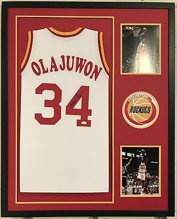 hakeem olajuwon signed rockets jersey
