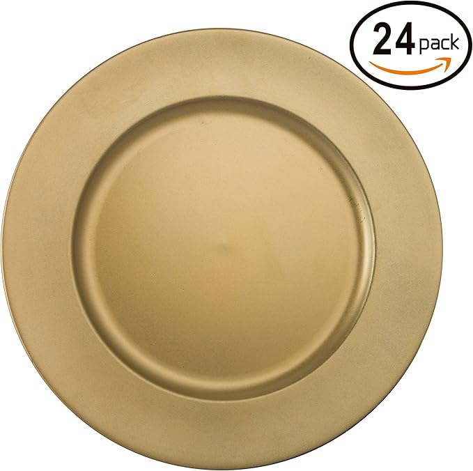 FANTASTIC ) Round 13 Inch Plastic Charger Plates with