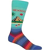 Hot Sox mens Fun Travel & Cities Crew Socks - 1 Pair Pack - Cool & Artistic Novelty Fashion Gifts
