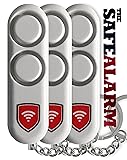 (3-Pack) The SafeAlarm Personal Self-Defense Safety