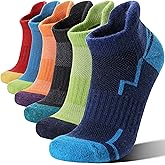 Welwoos 6 Pairs Merino Wool Ankle Hiking Running Socks Compression Support Thick Athletic Low Cut Socks for Women Men