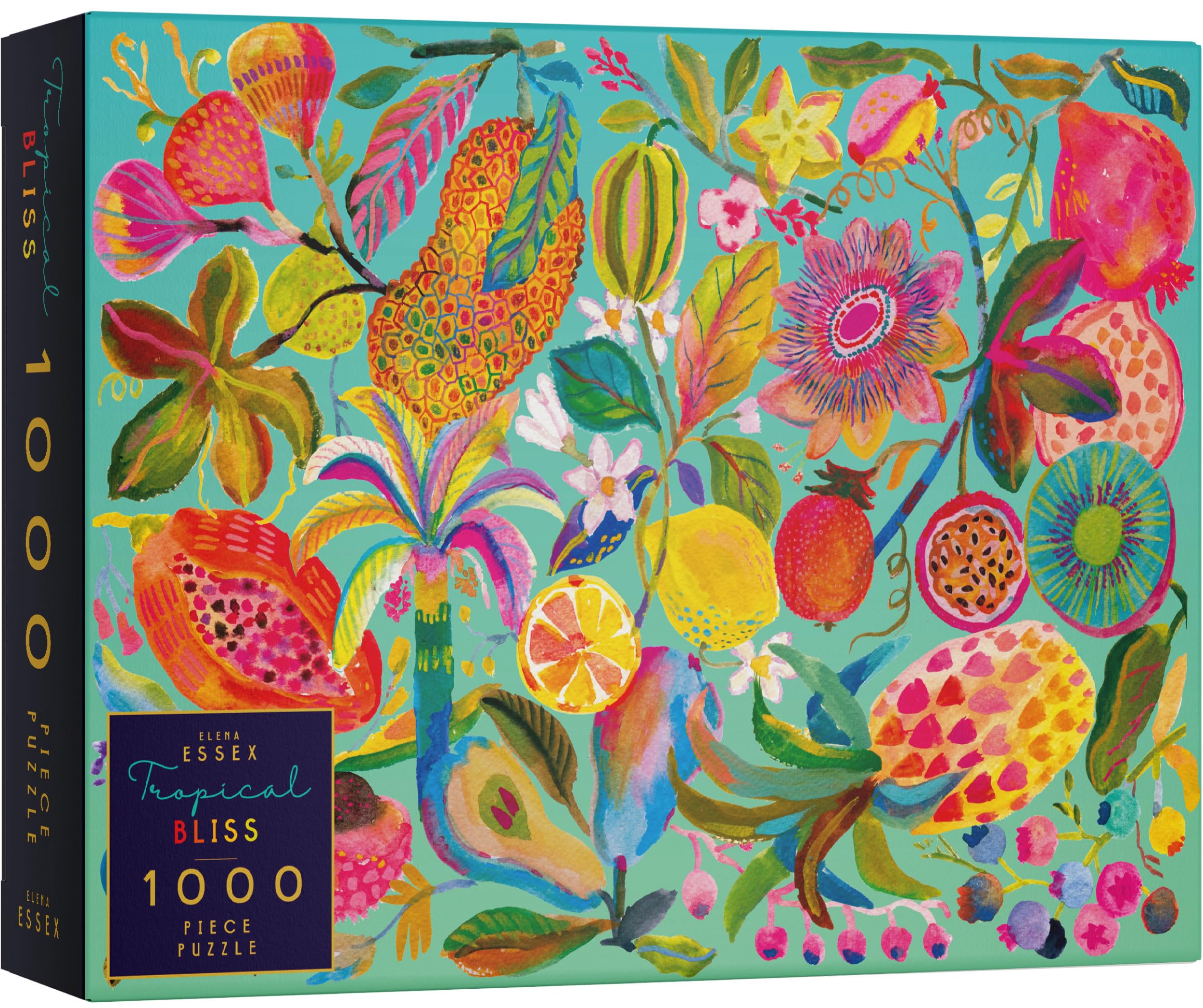 Elena Essex 1000 piece jigsaw puzzles for adults - Tropical Bliss/puzzle/jigsaws 1000 pieces for adults/colourful fruit floral art puzzle/jigsaw puzzle size 70x50cm — image 1