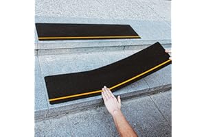 COSIMIXO 6" x 30" 10Pack Anti Slip Stair Tread with Reflective Strips,Best Grip Non Skid Tape,Anti-Skid Tape, High Traction A