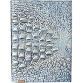 BRAHMIN Genuine Leather Journal (Metallic Blue Melbourne)
