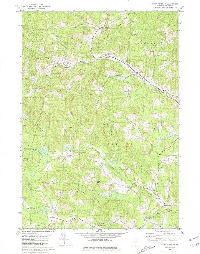 Amazon.com: 1981 West Topsham, VT - Vermont - USGS Historical