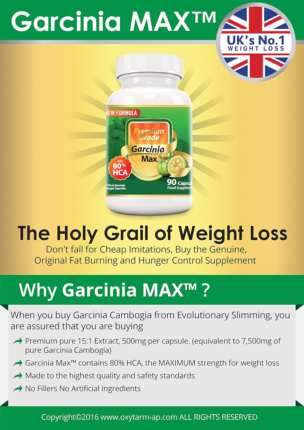 Amazon.com: Garcinia MAX 100% Pure Garcinia Cambogia 7500mg 80% HCA, Extra Strength. Natural Appetite Suppressant, Carb Block, Caffeine-free, NEW Formula, ...