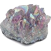 KALIFANO Angel Aura Amethyst Geode – Titanium-Bonded High-Energy Amatista for Reiki, Wicca, Crystal Decor & Metaphysical Gifts – Natural Crystals and Healing Stones (Family Owned)