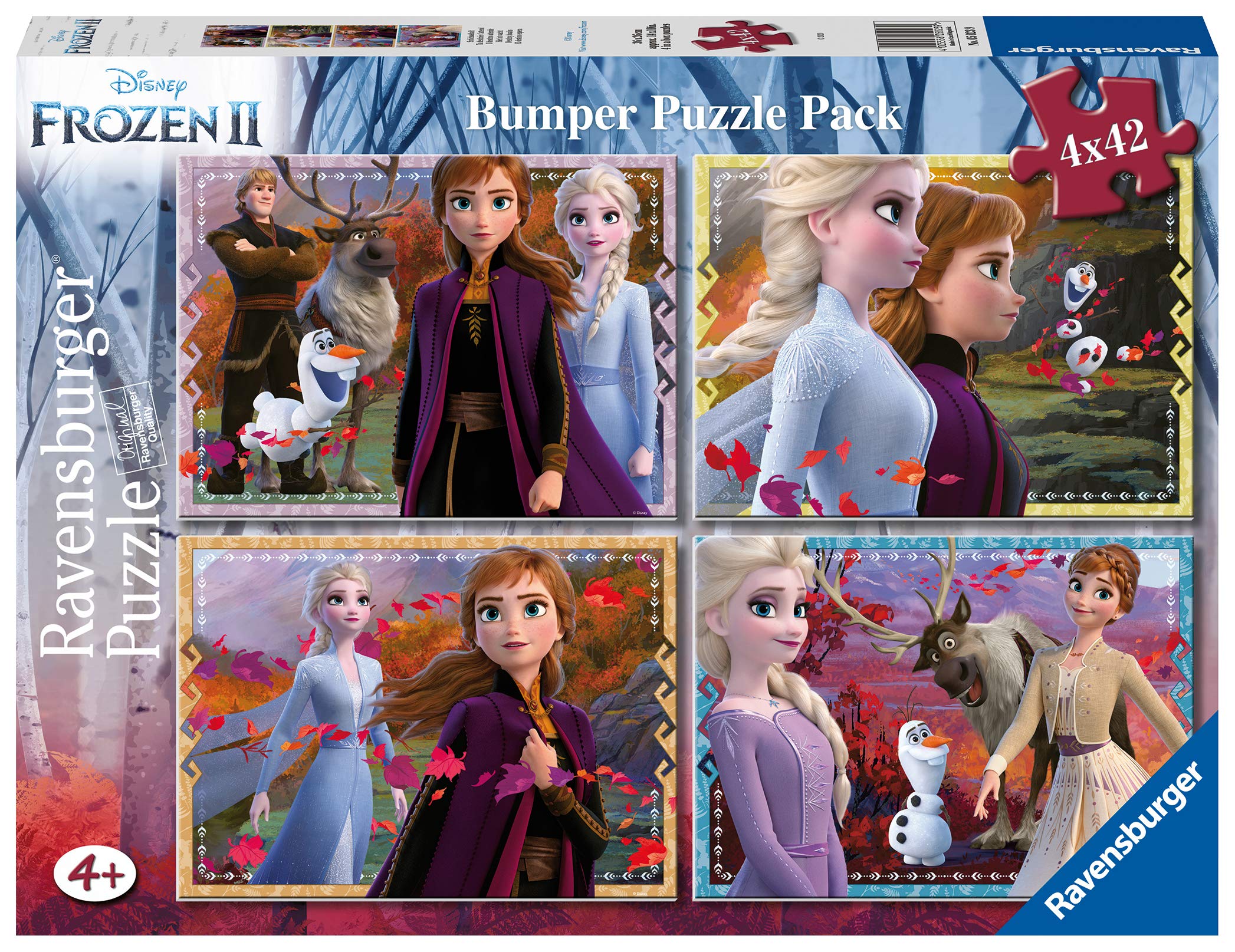 Ravensburger- Frozen 2 Puzzle 4x42 Bumper Pack, 05023
