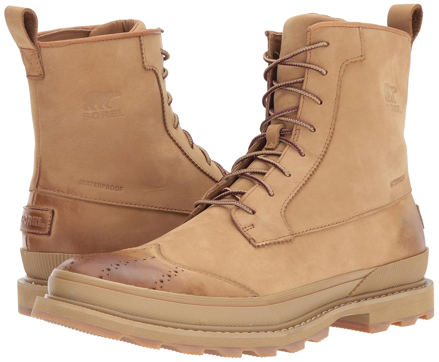 sorel madson waterproof wingtip derby